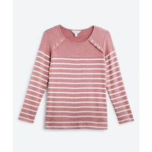 Market & Spruce Gloria Button Detail Brushed Knit Top